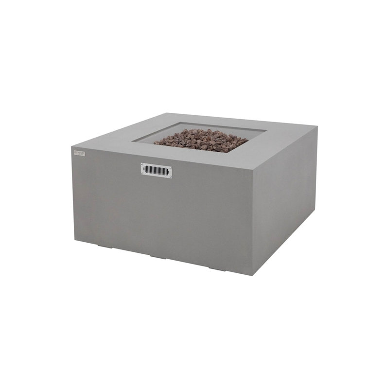Sol Living Rocky Propane Fire Pit For Outside Outdoor Firepit Table With Internal Tank Holder Firepit Concrete Square Fire Table Patio Heater Fireplace 45,000 Btus - , 43 X 43 Inches