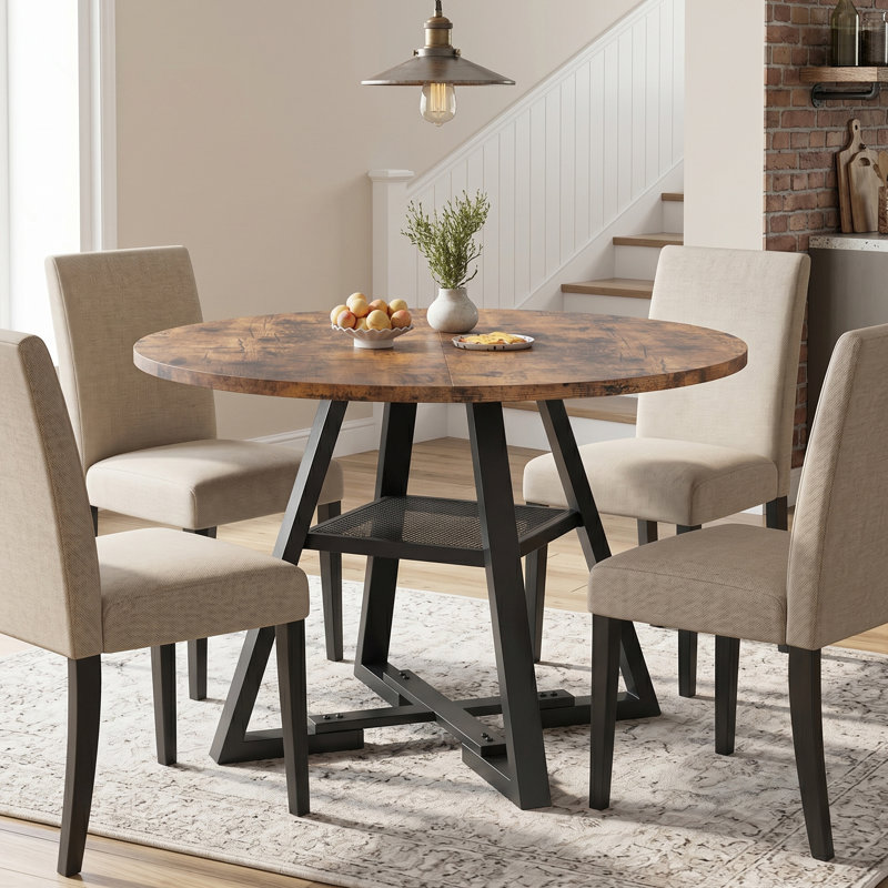 Table de salle à manger Braysham, Bois brun