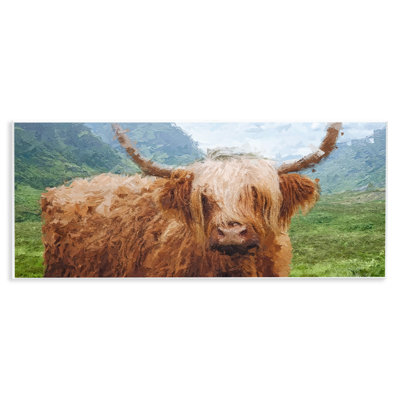 Impressionist Highland Cattle Wall Plaque Art by Kali Wilson