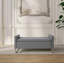 Nash 47" Upholstered Entryway Bench with Storage & Metal Base