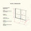56-60"W X 60"H Double Sliding Tub Shower Door, Aluminium Alloy Frame, 1/4" (6Mm) Thick SGCC Tempered Clear Glass.