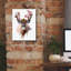 Art mural sur toile Epic Graffiti «Deer Red-seined and Flowers» par Kajenna, 12 po x 16 po-117052325