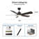 52 Inch 5 Blades DC Motor Smart Ceiling Fan with Remote and Light Kit.