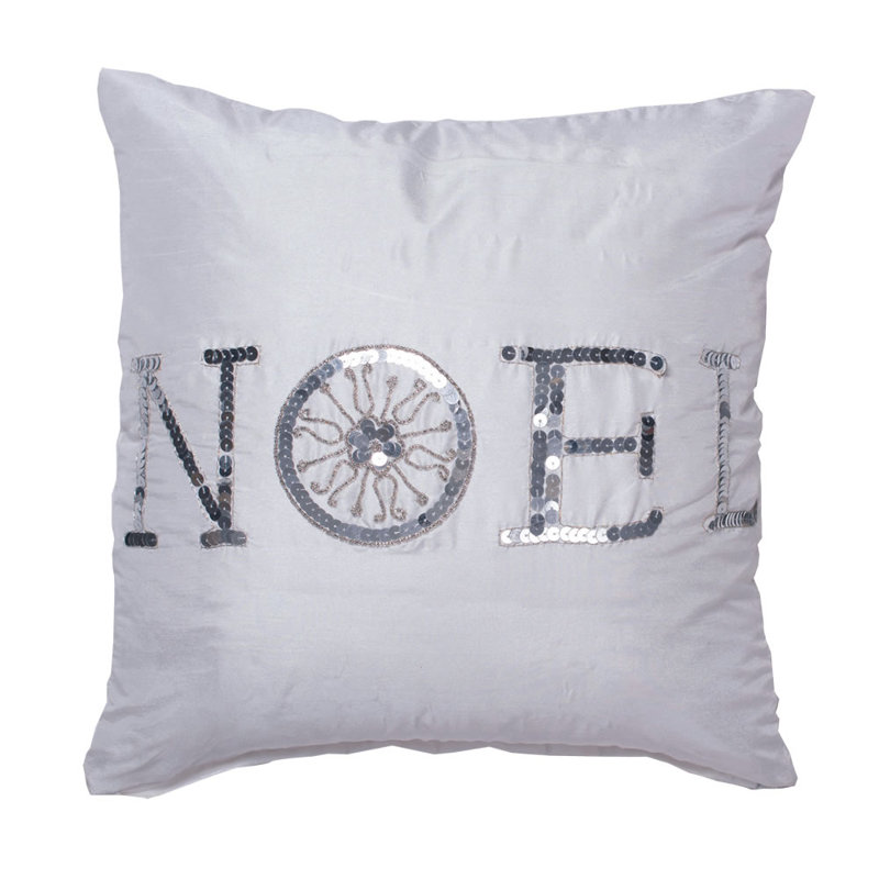 Sequin Noel Silk Throw Pillow