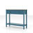 Farmhouse Style Console Table with 2 Drawer and Bottom Storage Shelf for Entryway, Rustic Side Table with Storage Drawer and Shelf for Living room, Hallway(Pagoda Blue)-2083540826