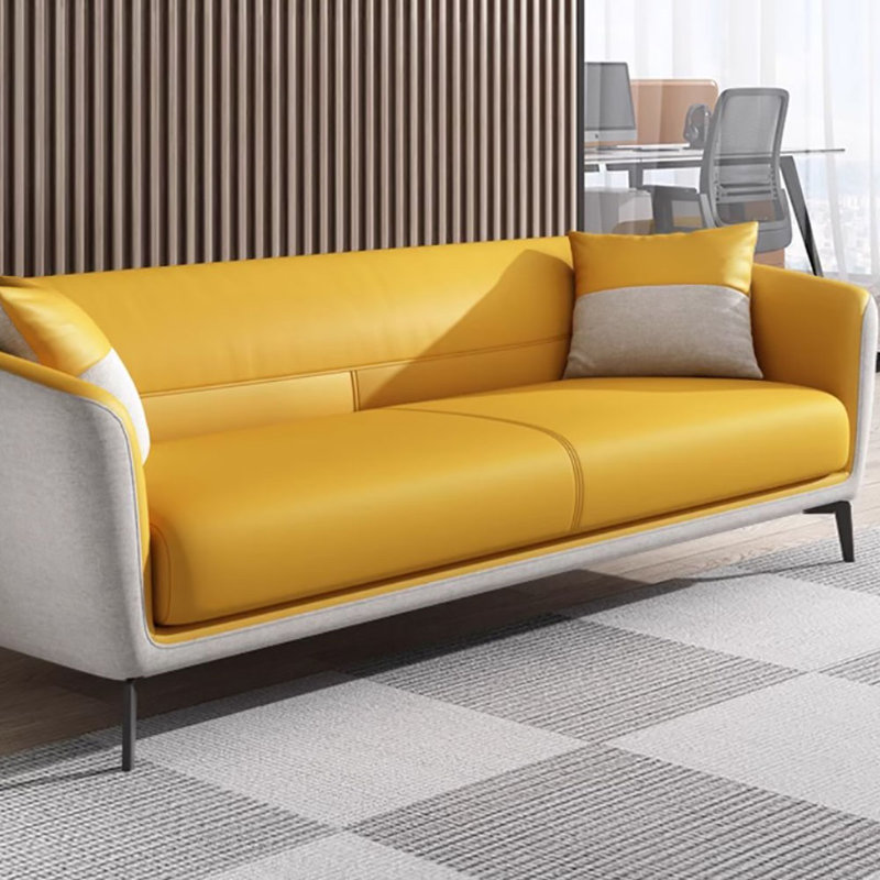 Simple fashion colour matching design sofa, Yellow/Off-White