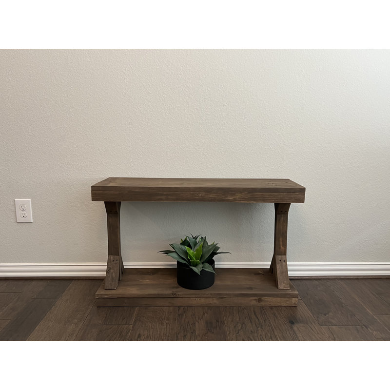 Solid Wood Storage Bench, Dark Walnut, 22.25" H x 37.25" W x 10" D