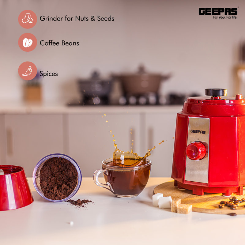 Geepas Food Jug Blender with Jar, Red