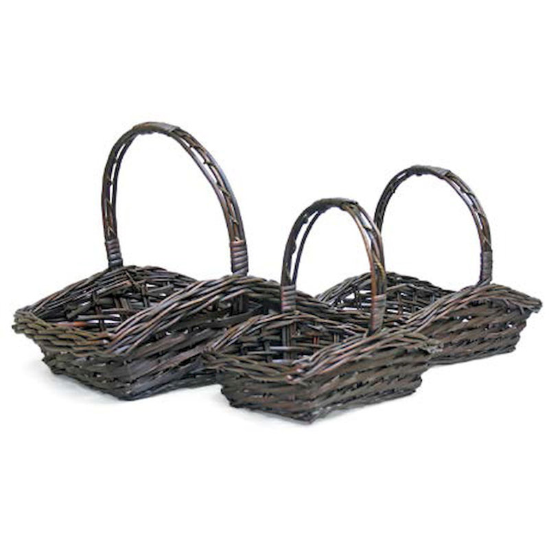 Ensemble 3 pièces de panier à mèches rectangulaires