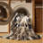 Machine Washable Oryn Lynx Modern Geometric Rug in Beige – Beige Binding-1256365382