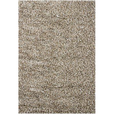 Tapis contemporain en laine tissé à la main Gems en taupe / ivoire / brun clair