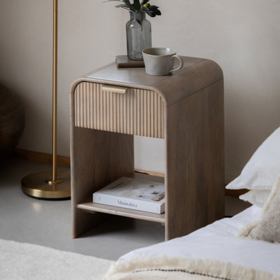 400cm W Solid Wood Bedside Table