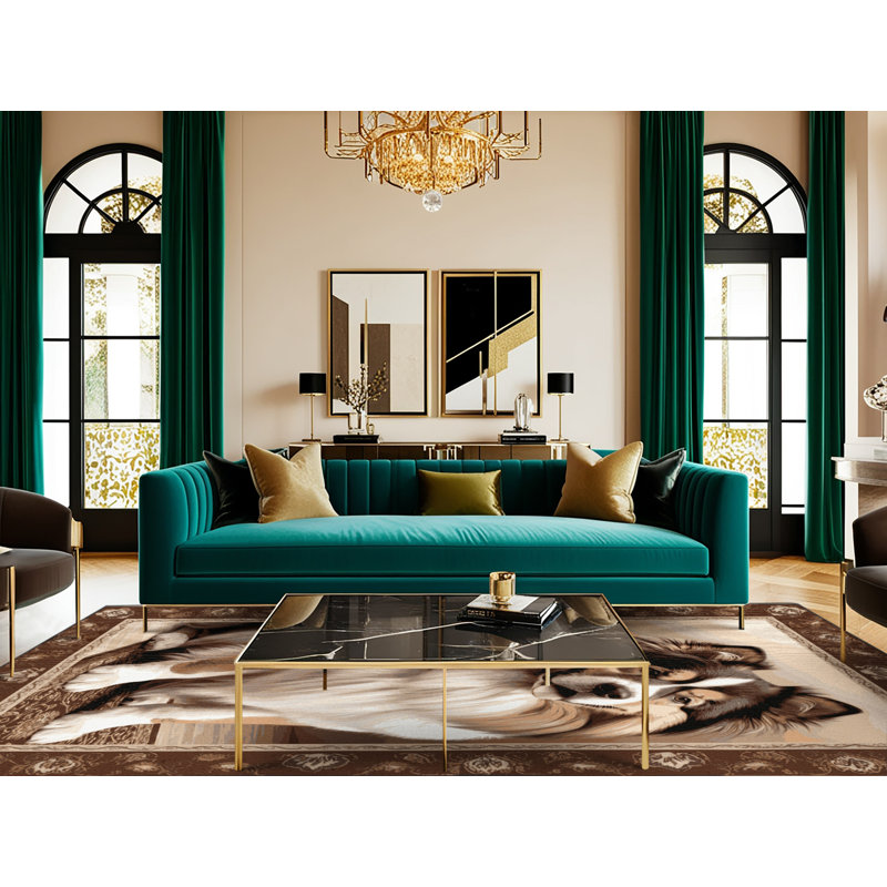  Tapis lavable de Mandchourie, Rond 8 pi