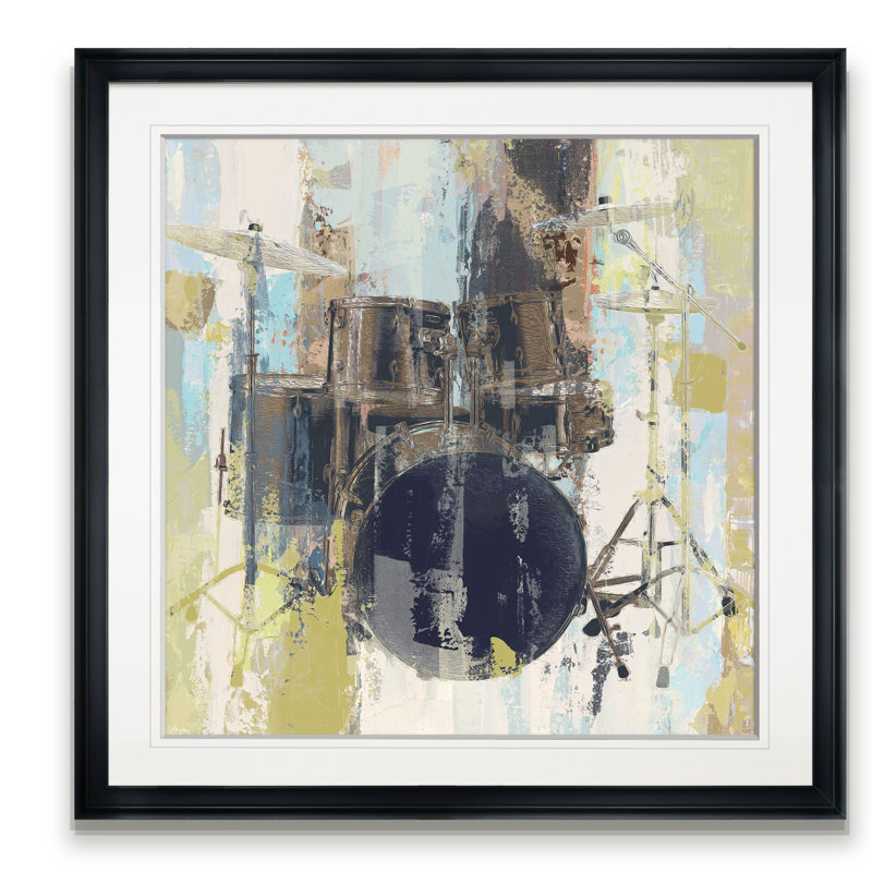 « rouge-gorge tambour », peinture, H 24 po x l 24 po x P 1,5 po, Cadre noir