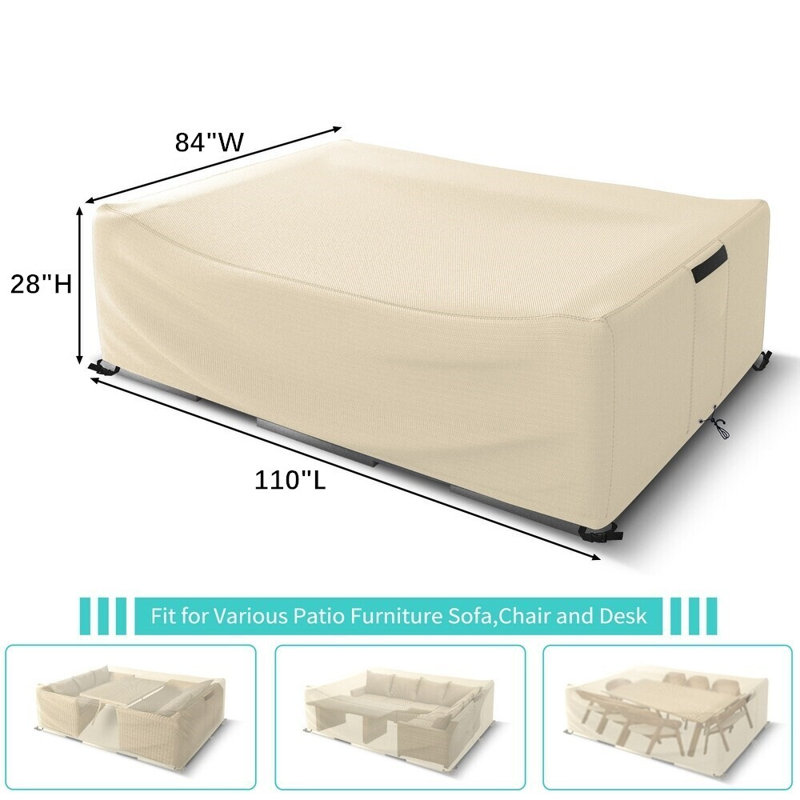 Beige Dining Set & Sofas Cover