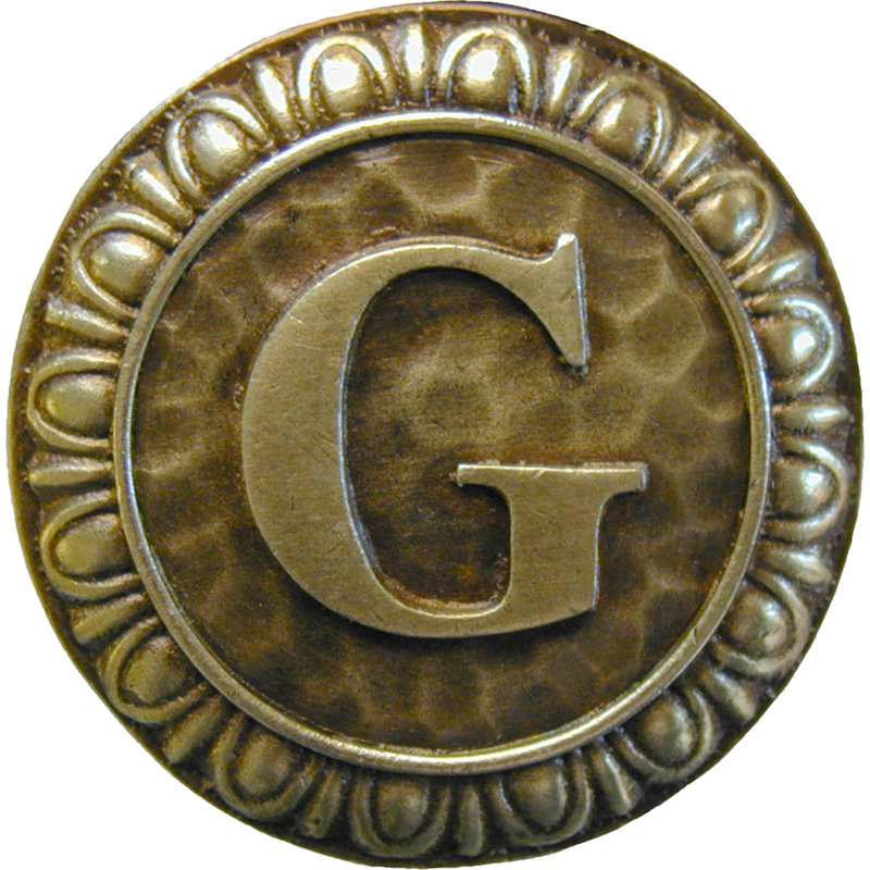 Jewel Mushroom Knob, Antique Brass