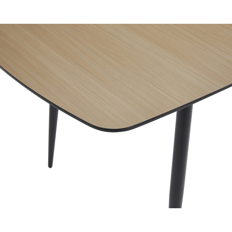 Table de salle à manger extensible en bois avec cadre en métal Trellany