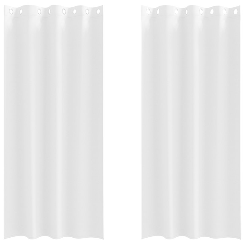Tacorian Curtain Pair, Pure White, 140cm Width x 260cm Drop