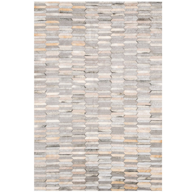 Art Hide Cowhide Area Rug in Gray, Rectangle 9' x 12'