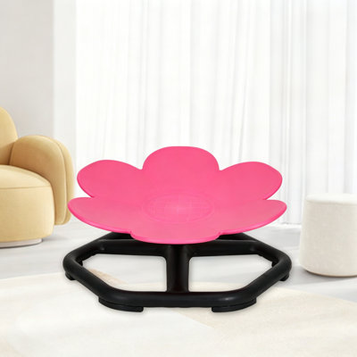 Chaise pivotante pour enfants autistes, chaise pivotante sensorielle, siège pour tout-petit et siège pivotant pour l'entraînement de la coordination corporelle, capacité de 220 lb, 3 ans et plus, rose