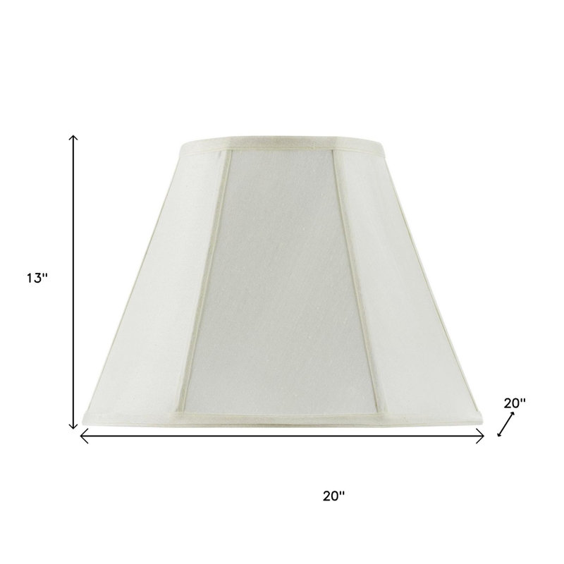 Eggshell Linen Piped Empire Lamp Shade, 13.00" H x 20.00" W x 20.00" D, Beige