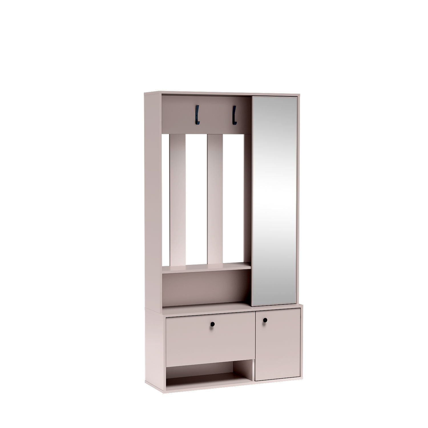 MINIO go for it Entrance Wardrobe PORTO, 100 Cm Wide, With Mirror ...