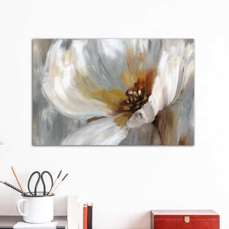 Emboldened Poppy by Nan - Wrapped Canvas Painting, 30.48 cm H x 45.72 cm W