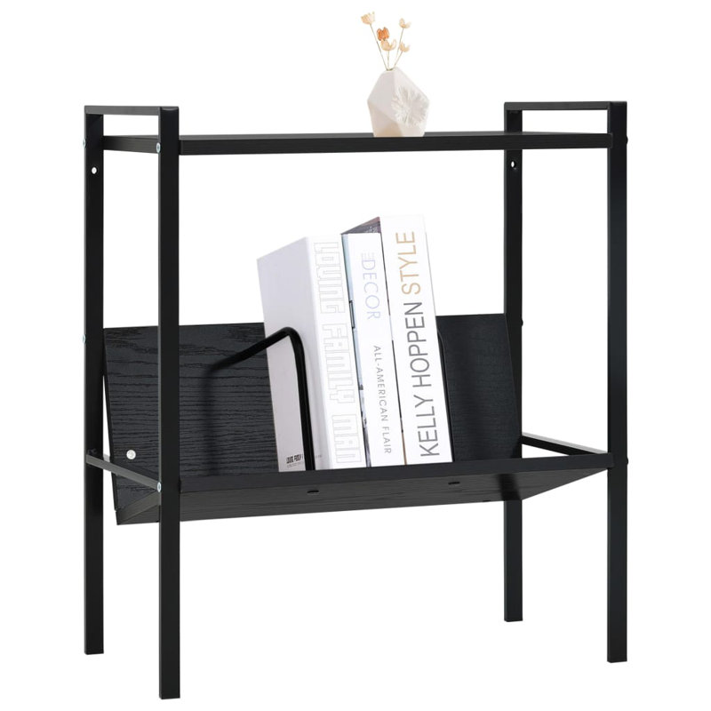 Fincastle 59cm H x 28cm W Standard Bookcase, Black