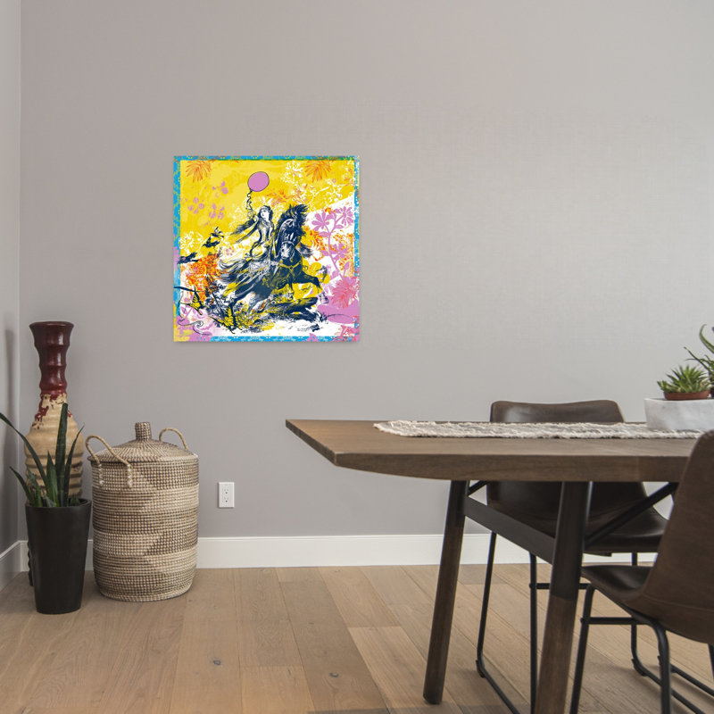 Congin, cheval, art urbain contemporain, H 24 po x l 24 po