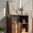 New Chinese Style Lattice Door Bookcase