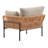 36" Wood-Tone Rope Lounge Chair With Relaxing Beige Back And Seat Cushions-745280721