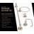 4 Piece Bathroom Accessory Set Including Towel Ring, Robe Hook, 24" Towel Bar and Toilet Paper Holder, Brushed Nickel-122663241