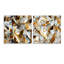 Or et or marbré blanc - ensemble de 2 art mural abstrait géométrique en verre acrylique-103925036