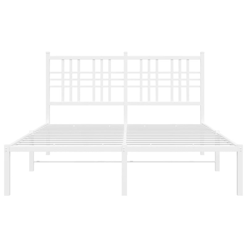Obara Metal Bed, Small Double (4'), White