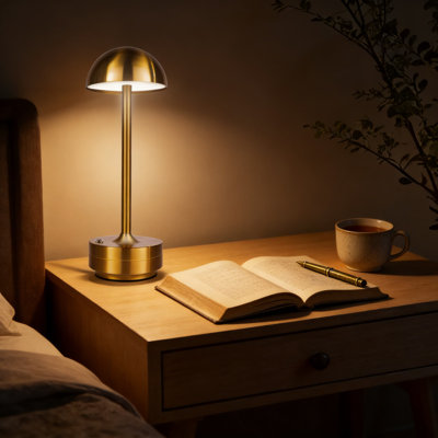 Lampe de table rechargeable sans fil avec batterie 5000Mah - Lumière de bureau à DEL à intensité variable avec 3 températures de couleur - Éclairage intérieur extérieur portable pour bureau, patio, salle à manger