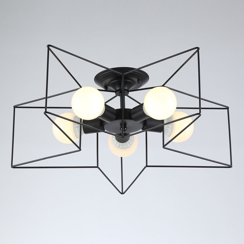 Plafonnier semi-encastré 5 lumières 22 po