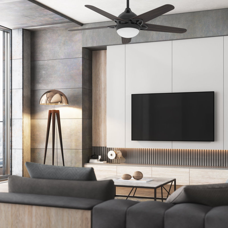 Ventilateur de plafond intelligent 52 po avec télécommande Solasta, ensemble d'éclairage inclus, fonctionne avec l'assistant Google, Amazon Alexa et les raccourcis Siri.