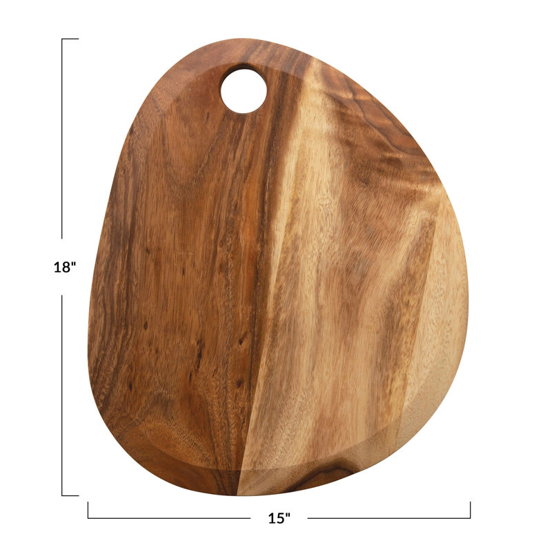Natural Suar Wood Rustic Cutting Board with Handle
