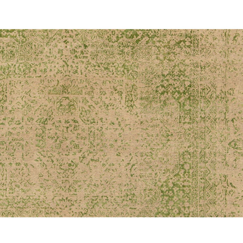 Hand Knotted Area Rug in Green