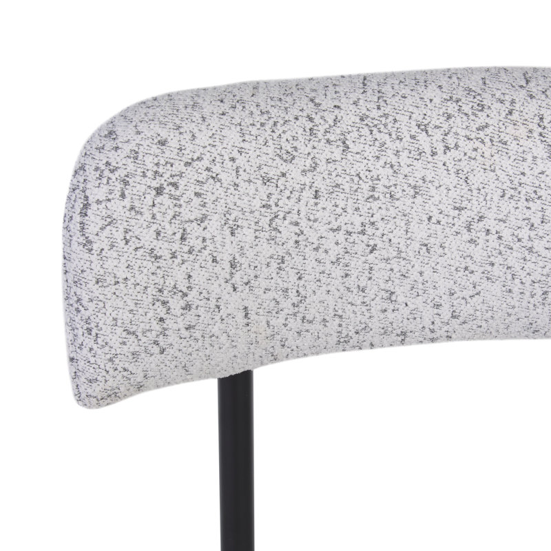 Chaise de salle à manger Liana Boucle, Noir / blanc