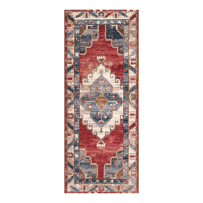 Rectangle Outdoor Traditional 5' 1" X 8' 0" Area Rug, Runner 2' x 5'1"