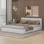 Grand lit tapissier au sol en velours-102533747