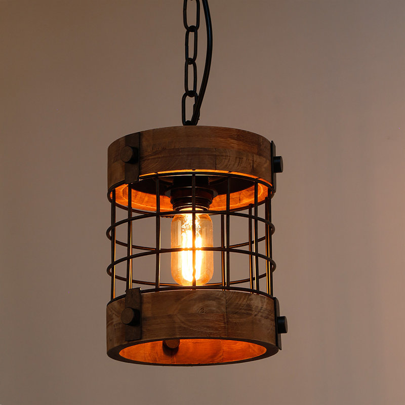 Luminaire suspendu cylindrique à 1 lumière Kaskaskia