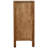 31" Tall Geometric Ripple Wood End Table With Storage Shelf For Living Room, Natural Finish