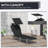 Outsunny Adjustable Folding Chaise Lounge With Sun Shade For Beach, Camping, And Backyard Relaxation