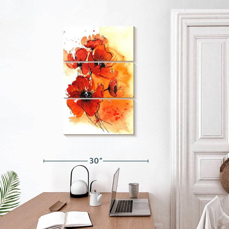 Coquelicots Harnek, H 32 po x l 20 po