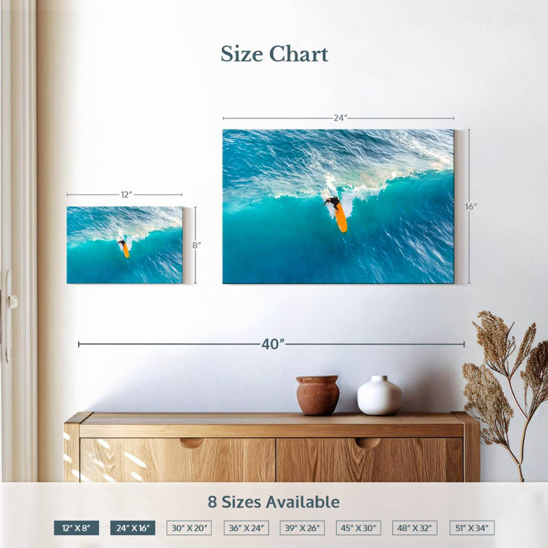 Surfer Sirci, H 16 po x l 24 po