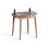 Table de salle à manger ronde moderne, noyer, 35,4 po x 35,4 po x 30,5 po | 100% panneau de particules enduit de mélamine, épaisseur: 0,7 pouce | Pieds en bois robustes, idéaux pour les salles à manger de style scandinave et les espaces contemporains