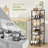 5-Tier Rolling Kitchen Organizer With Slide-Out Baskets And Wood Top For Efficient Pantry Storage