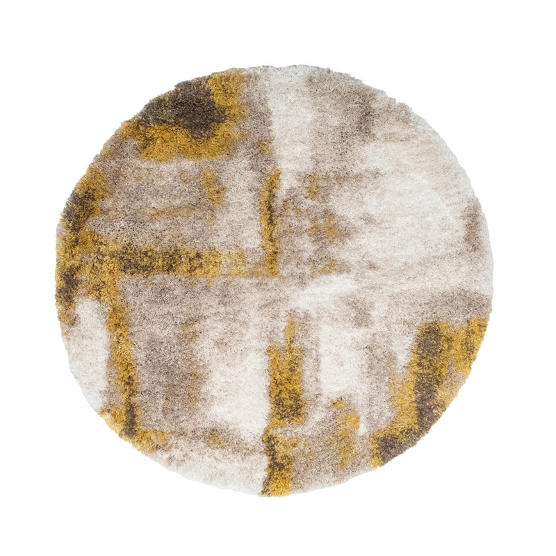 Alban Performance Abstract Indoor Rug, Round 5'